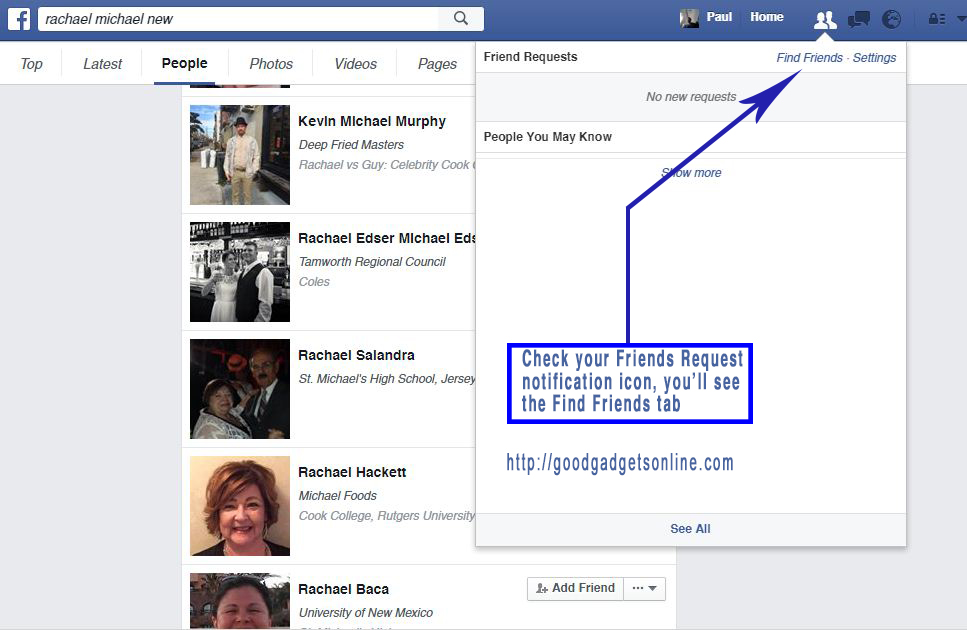 search profiles on facebook