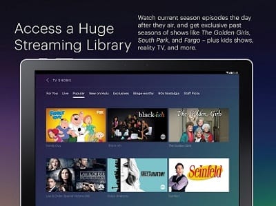 Hulu mobile Android TV app