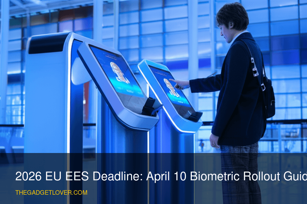 2026 EU Entry/Exit System - 2026 EU EES Deadline: April 10 - European border biometric scanner