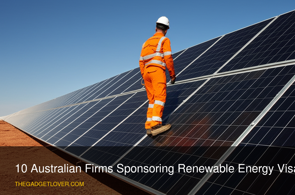 10 Australian Firms Sponsoring Renewable Energy Visas 2026 - Australian solar farm technician