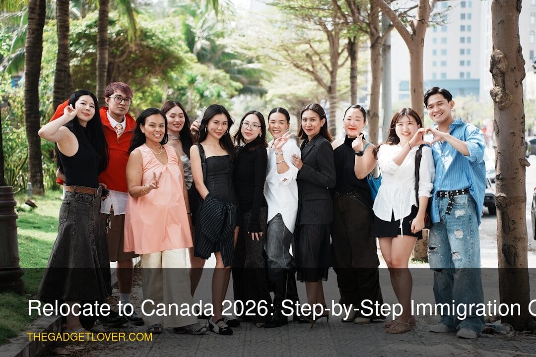 Diverse individuals planning their move to Canada