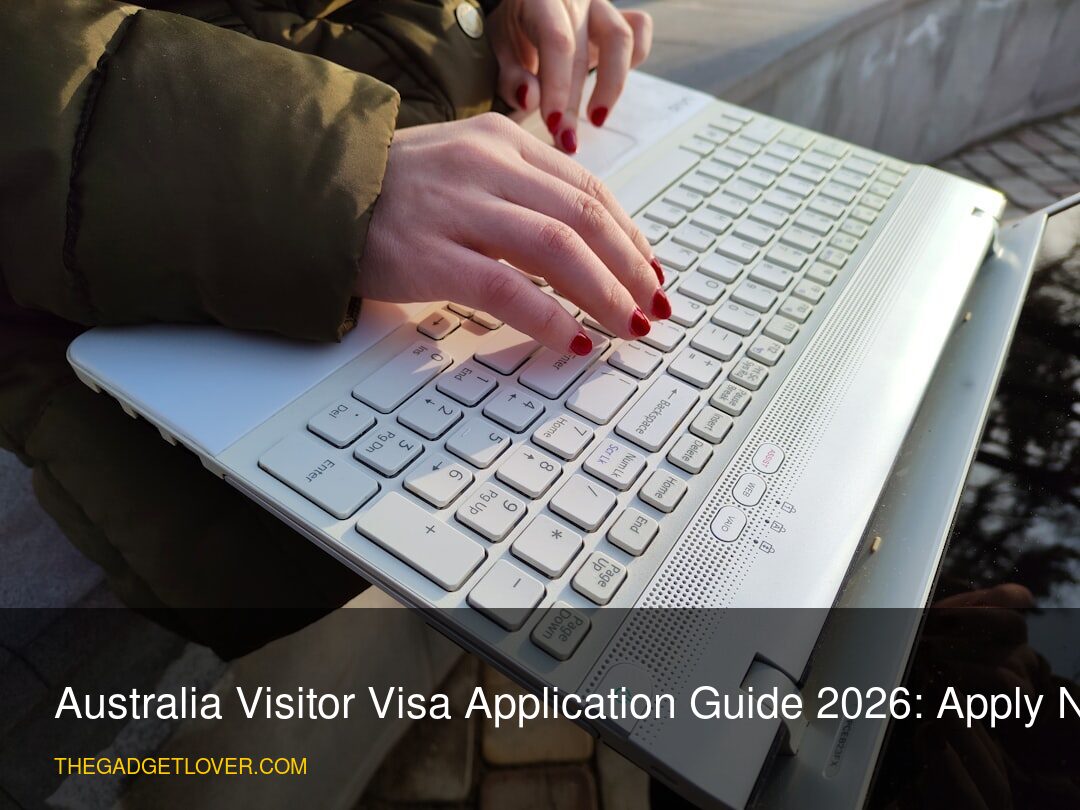 Applicant completing the Australia visitor visa application online in 2026.