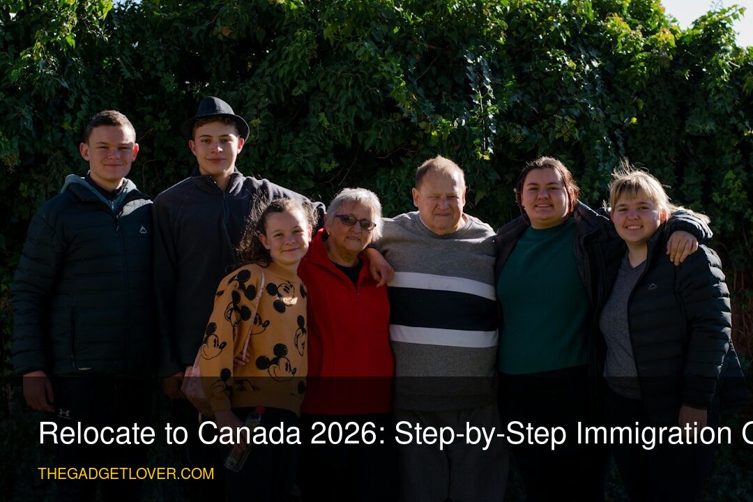 People planning to relocate to Canada in 2026, looking at a map